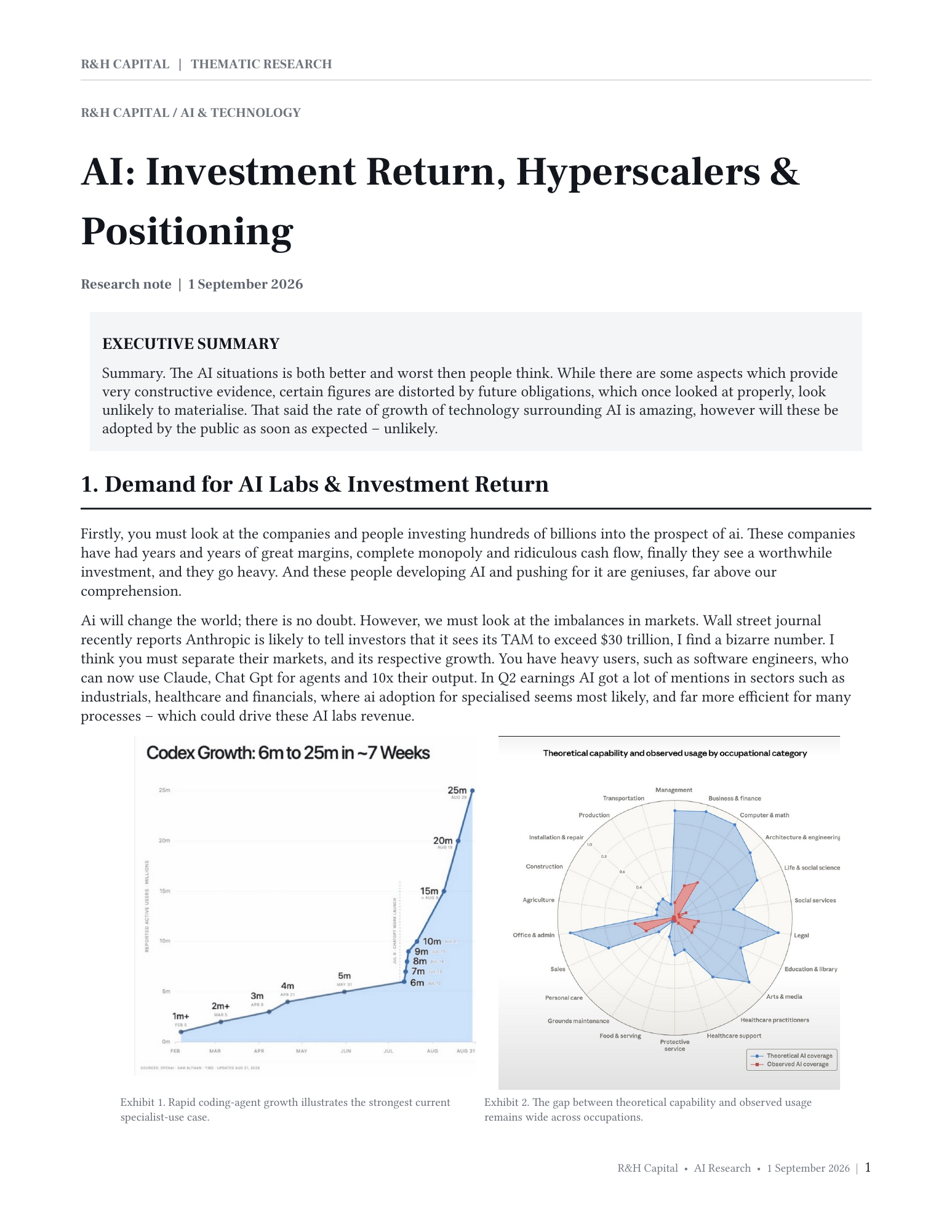 AI Investment Return Hyperscalers and Positioning - Page 1